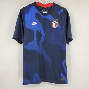 Nike Dri Fit USA Blue‎ Camouflage 2020 Away Stadium Short Sleeve Soccer Jersey L